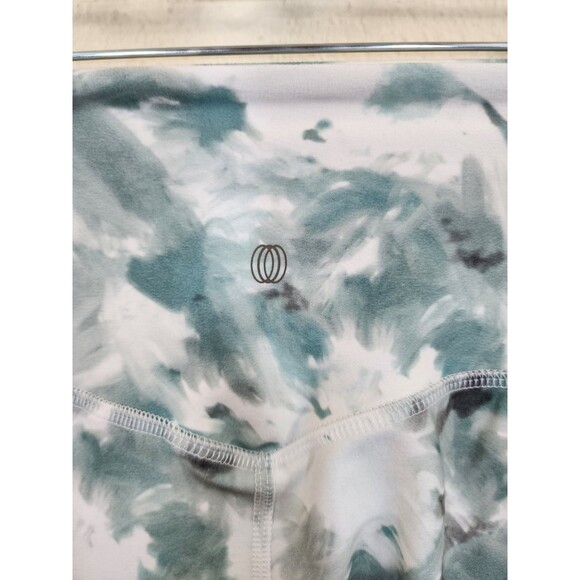 Core 10 Leggings Womens Small Green Tie Dye Abstract High Waist Crop Yoga Gym - Picture 3 of 6